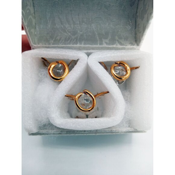 Glass Angel Figures Comfort Box White Brocade Box Tassel 4 In Holiday Religious - Picture 4 of 15